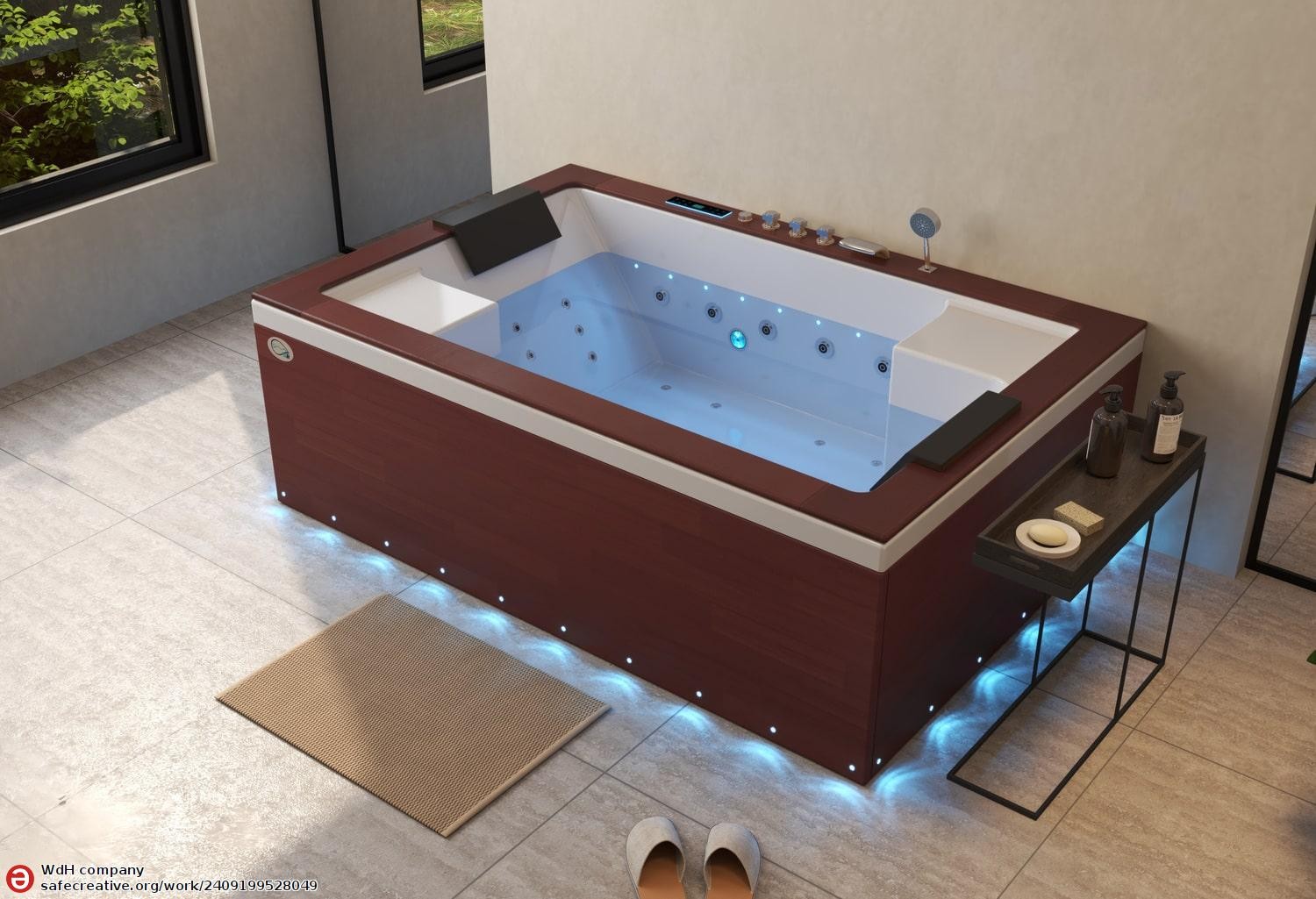 Bañera hidromasaje jacuzzi ITACA DARK WOOD